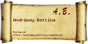 Andrássy Bettina névjegykártya