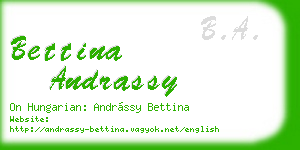 bettina andrassy business card
